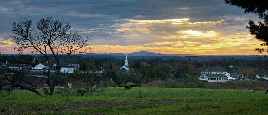 Sunset over Groton Pano Photograph by Dimitry Papkov