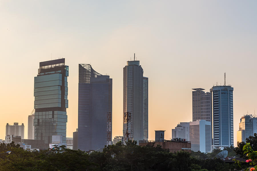 Sunset over Jakarta Photograph by @ Didier Marti
