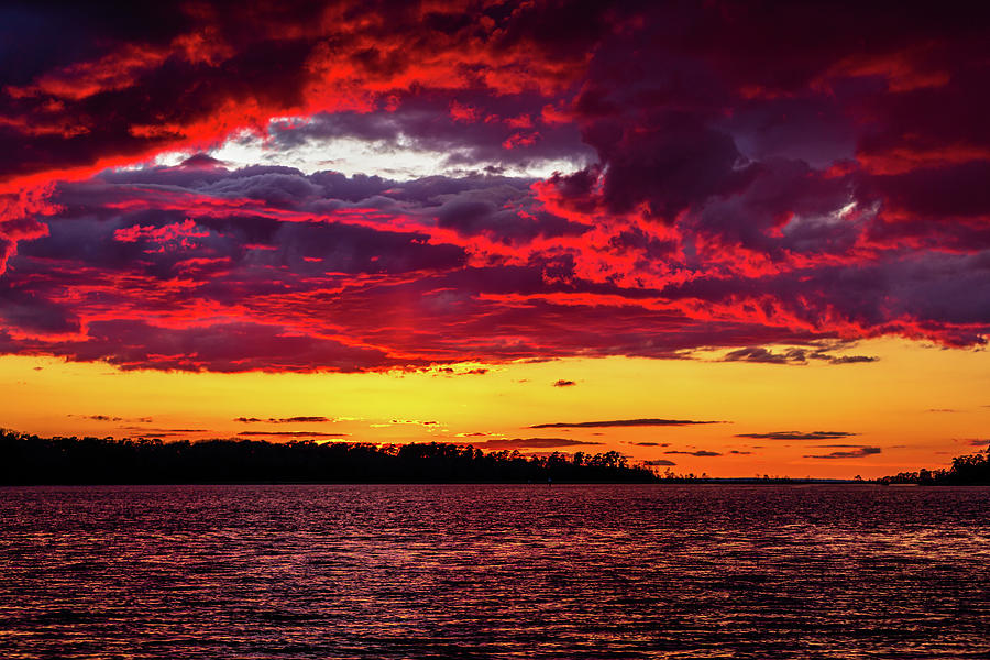 Sunset Over Jamestown Island Photograph by Lara Morrison