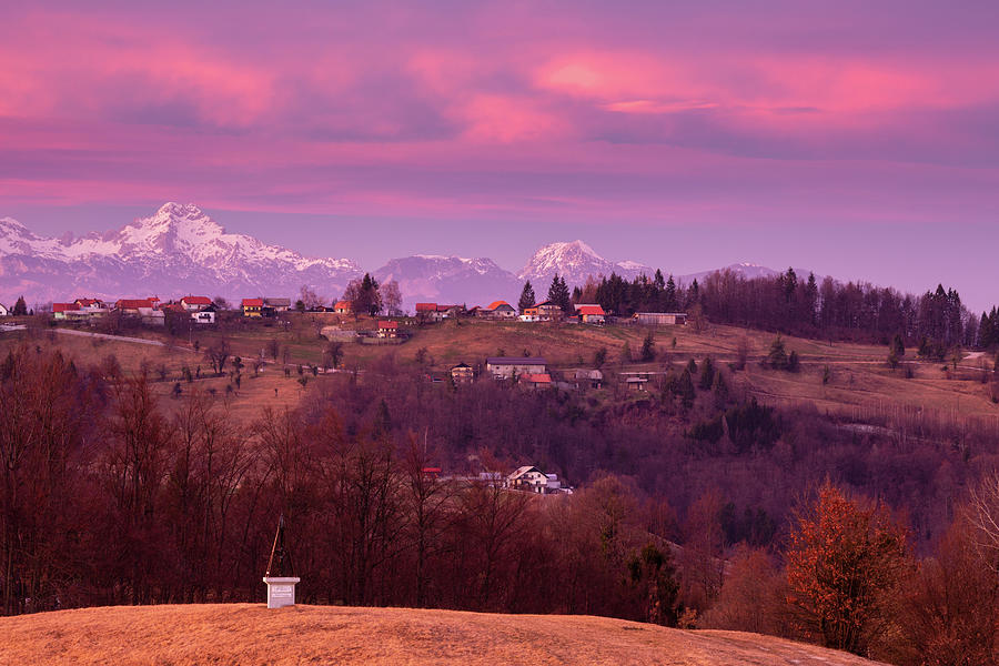 Sunset over Kamnik Alps Photograph by Ian Middleton