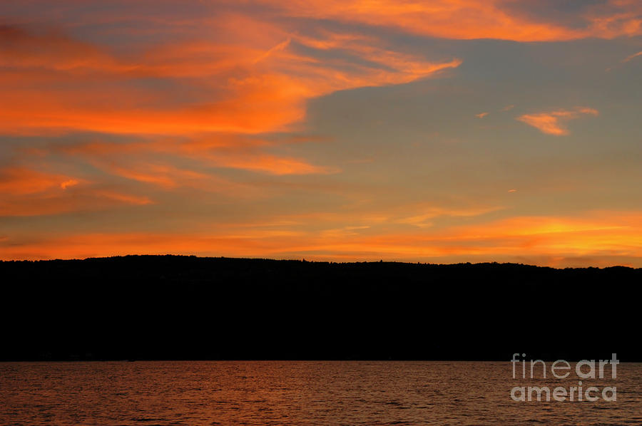 Sunset over Keuka Lake Photograph by Bob Phillips