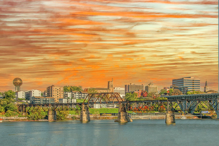 Sunset Over Knoxville, Tennessee Photograph by Marcy Wielfaert