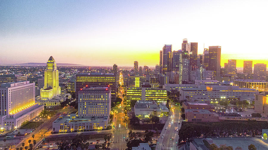 Sunset Over La Photograph