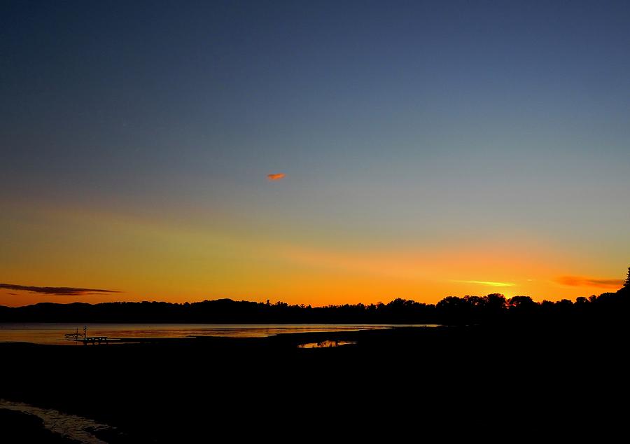 Sunset Over Lake Champlain Photograph by Alida M Haslett