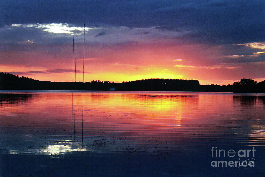 Sunset over Lake Vadnais Photograph by Mark Triplett