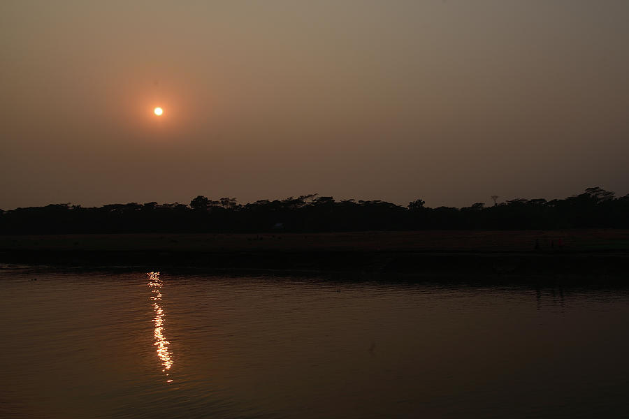 Sunset over Meghna River - Bangladesh Photograph by Amazing Action Photo Video