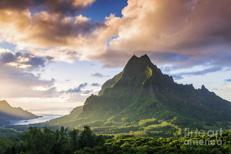 Sunset over Moorea, French Polynesia Photograph by Matteo Colombo