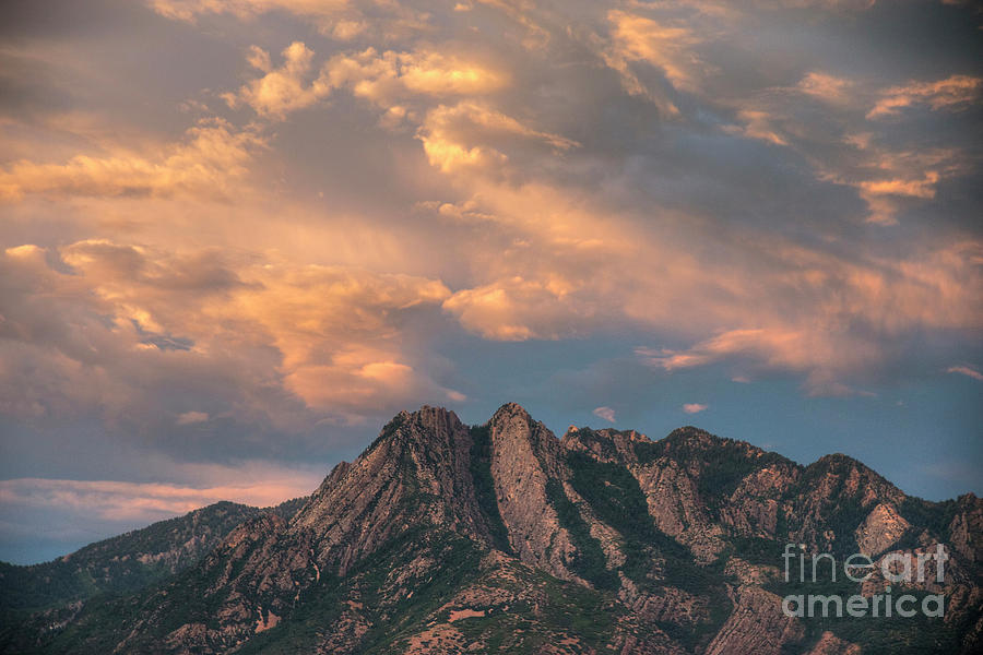 Sunset over Mount Olympus Photograph by Spencer Baugh