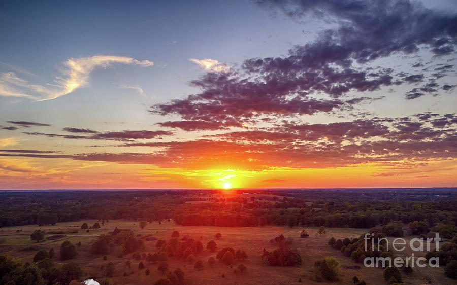 Sunset over Oklahoma Photograph by Sari ONeal