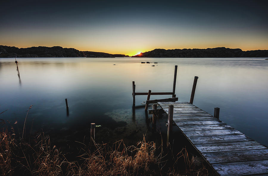Sunset Photograph - Sunset Over Old Pier - Matte Version by Nicklas Gustafsson