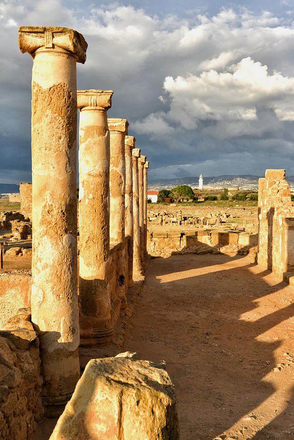 Sunset over Paphos archeological site Photograph by Stefan Cioata
