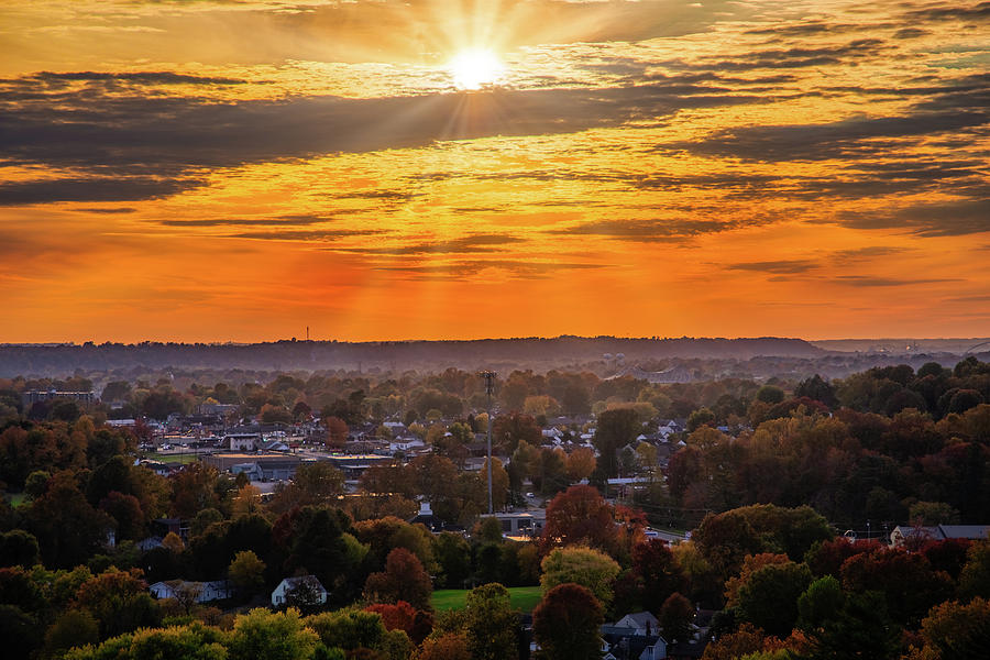 Sunset over Parkersburg Photograph by Jonny D