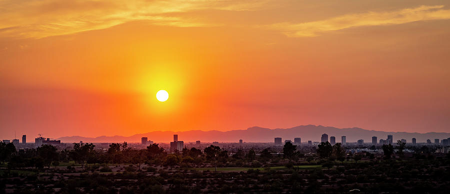 Sunset over Phoenix Photograph by Sonny Marcyan