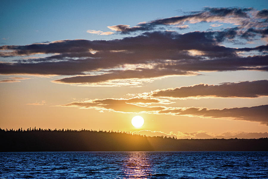 Sunset Over Point Defiance Photograph