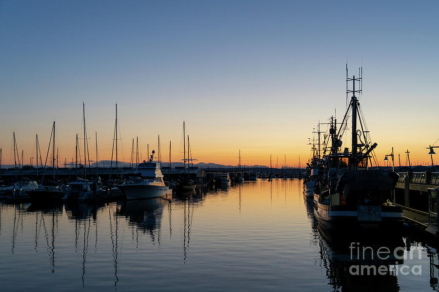 Sunset Over Port Gardner Marina Photograph