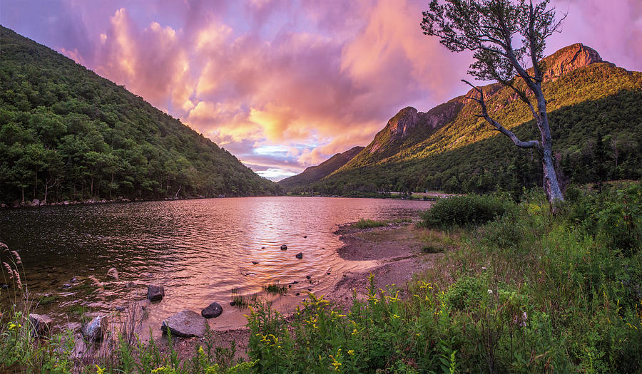 Sunset Over Profile Lake Photograph by White Mountain Images