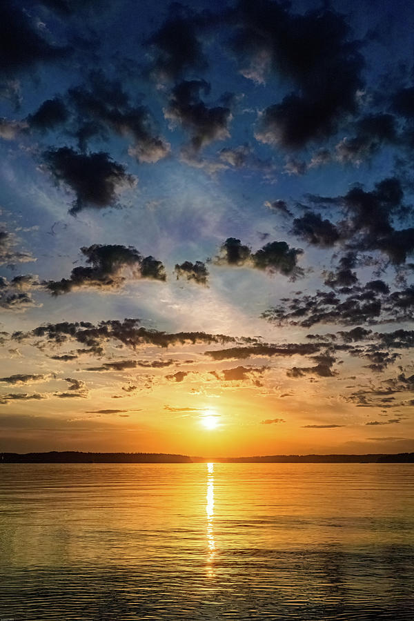 Sunset Over Puget Sound Photograph