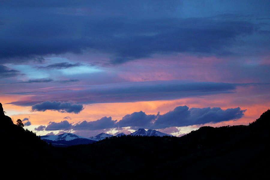 Sunset over Rocky Mountain National Park Photograph by Rick Wilking