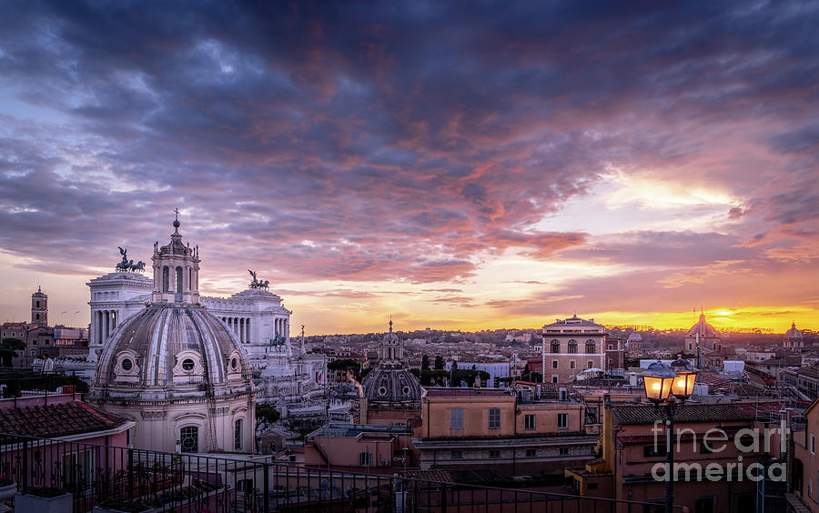 Sunset Over Rome, Italy Photograph by Liesl Walsh