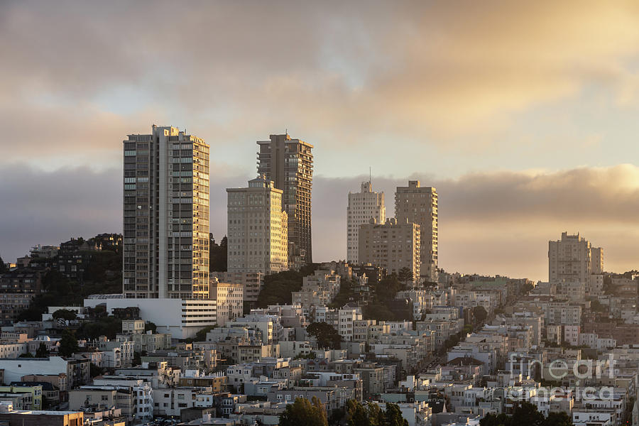 Sunset over Russian Hill in San Francisco, California, USA Photograph by Didier Marti