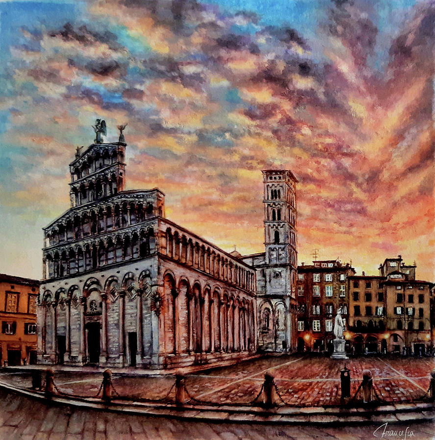Sunset Painting - Sunset over San Michele by Francesca Agostini