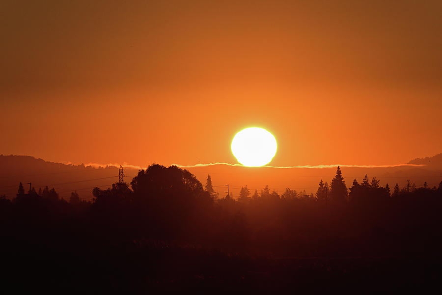 Sunset over Santa Cruz Mountains Photograph by Amazing Action Photo Video