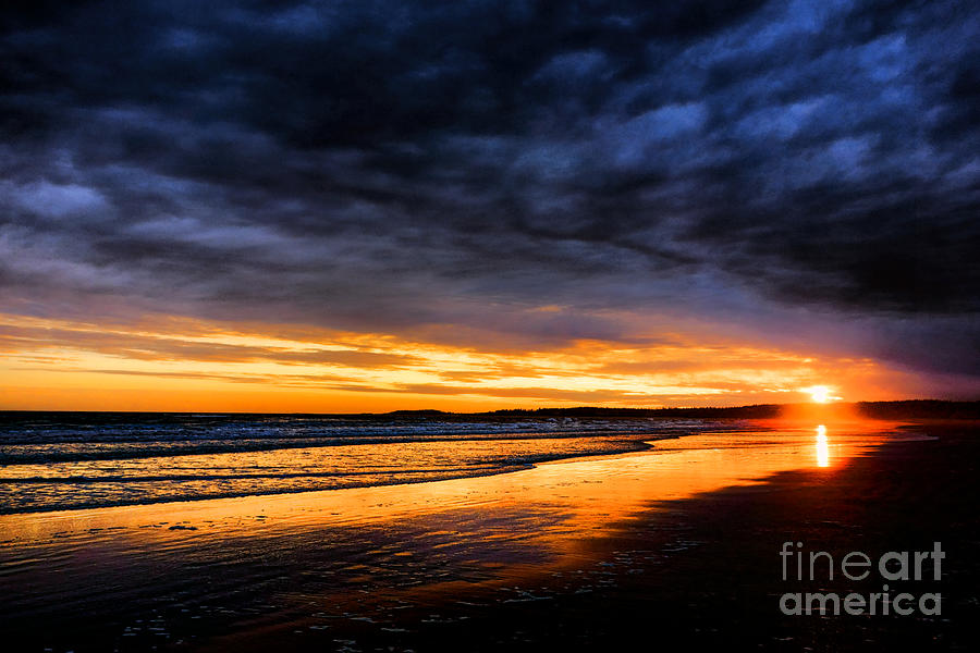 Sunset Photograph - Sunset over Seawall Beach by Olivier Le Queinec