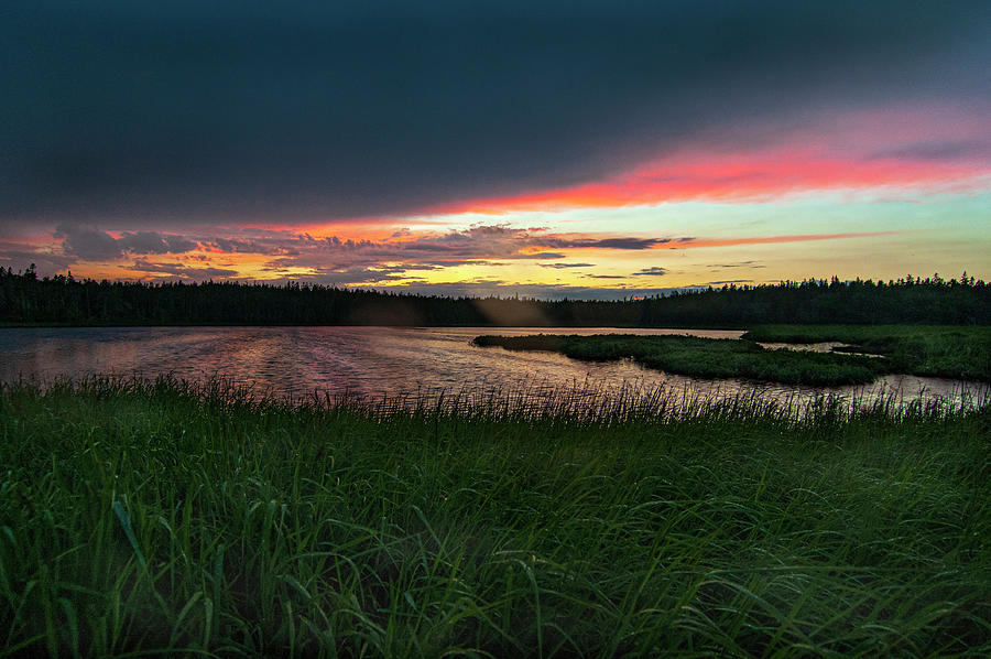 Sunset Over Seawall Pond Photograph by Paul Mangold