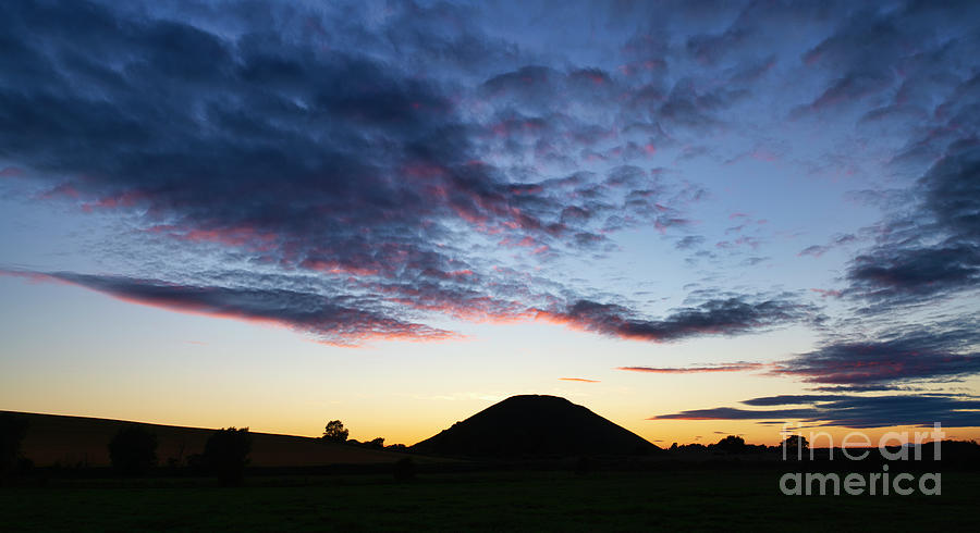  Sunset Over Silbury Hill Panoramic Photograph by Tim Gainey