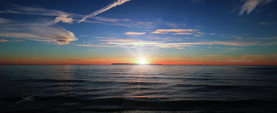 Sunset Over South Manitou Island 07-02-14 Photograph by Rick Stringer