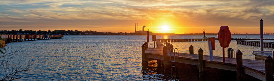 Sunset Over The Boat Ramp Photograph by Brian Wallace