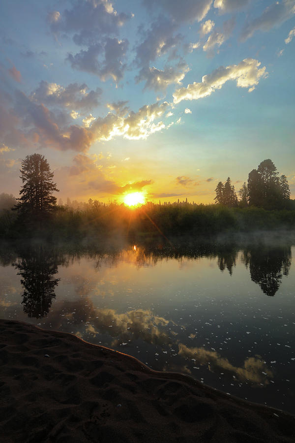 Sunset Over the Brule River Photograph by AJ Dahm