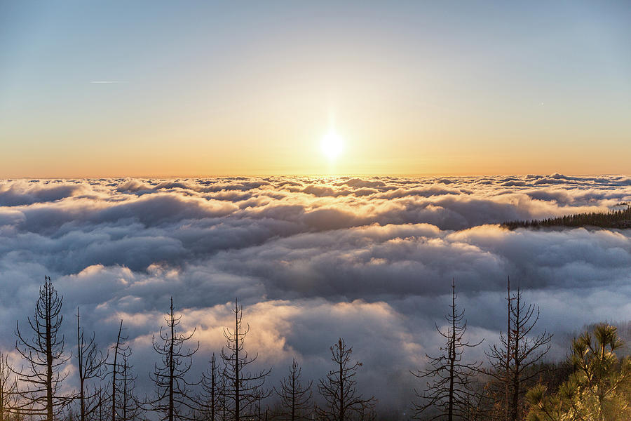 Sunset Over The Clouds Photograph