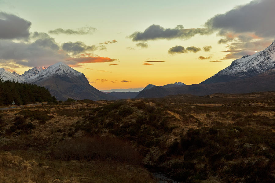 Sunset Over The Cuillin Isle Of Skye Photograph