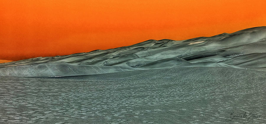 Sunset over the Dunes - panorama  Photograph by Barbara Zahno
