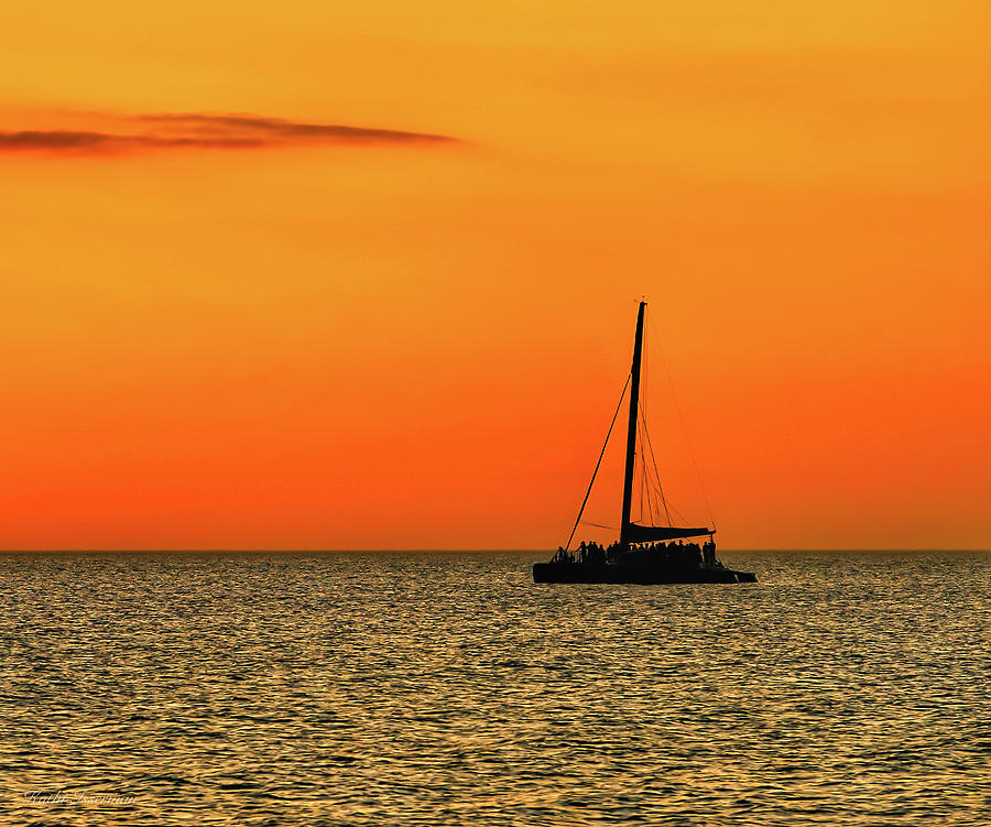 Sunset over the Gulf Photograph by Kathi Isserman