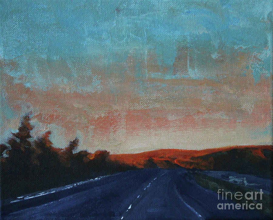 Sunset Over The Hawkesbury Painting by Jane See