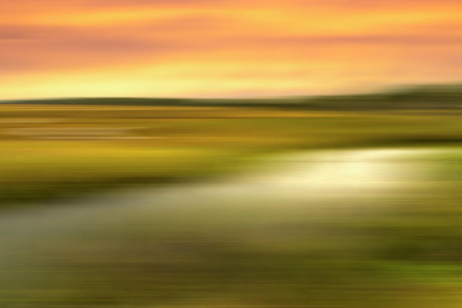Sunset over the Marsh Dreamscape Photograph by Debra and Dave Vanderlaan