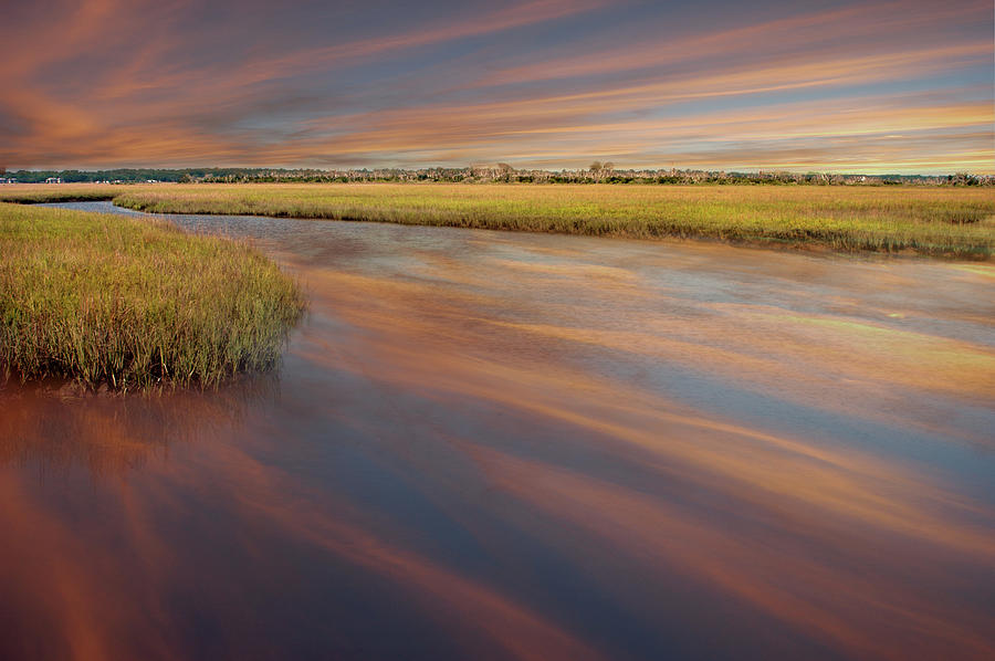 Sunset over the Marsh Photograph by James C Richardson