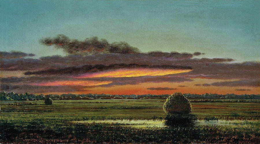 Sunset Over the Marshes Digital Art by Long Shot