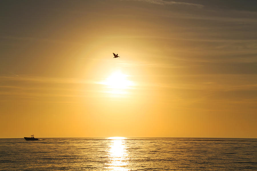 Sunset over the ocean Photograph by Driftlessstudio