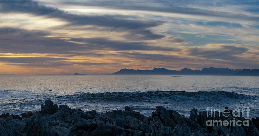 Sunset Photograph - Sunset over the ocean by Tony Camacho