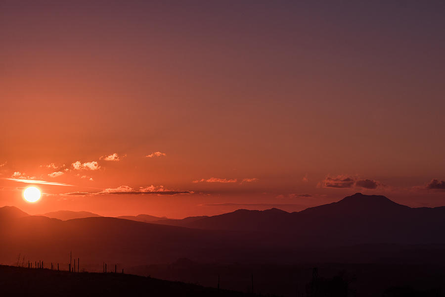 Sunset over the Ochils Photograph by Daniel Letford