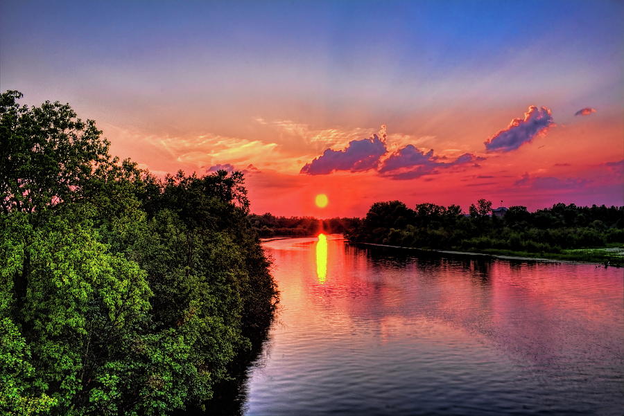 Sunset Over The Rib River Photograph by Dale Kauzlaric
