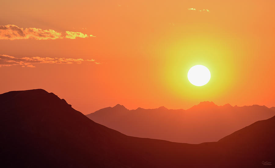 Sunset Over The Rocky Mountains Photograph