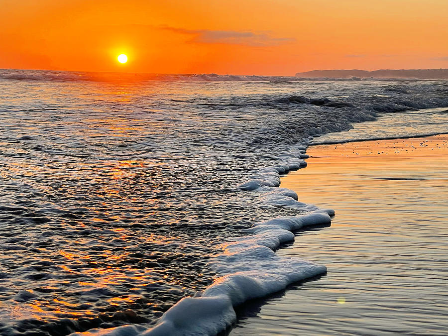 Sunset Over the Surf Photograph by Brian Eberly