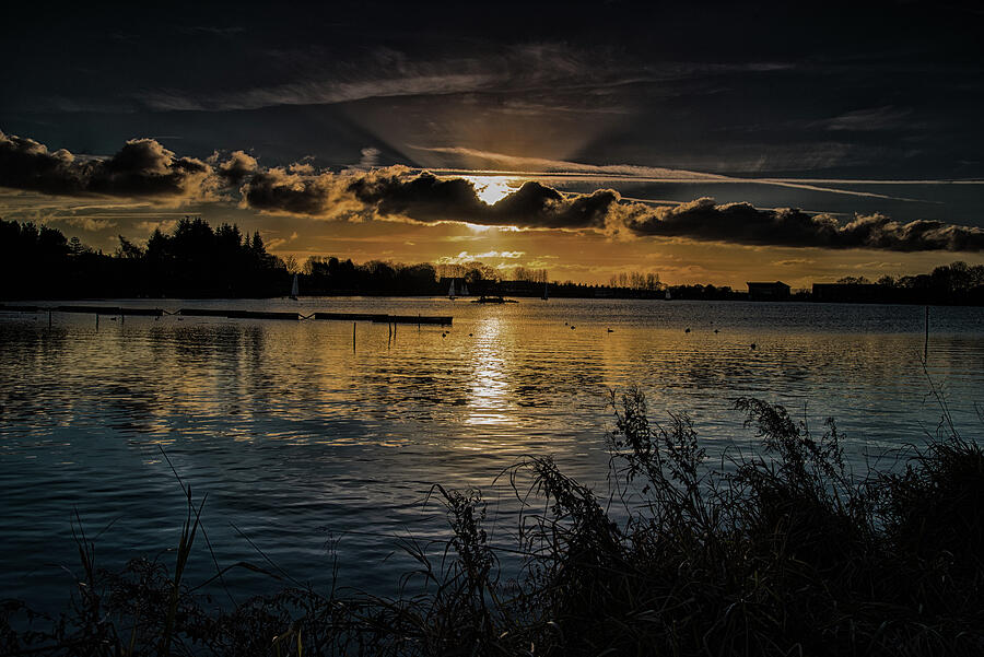 Sunset Photograph - Sunset over the tarn. by Drew James