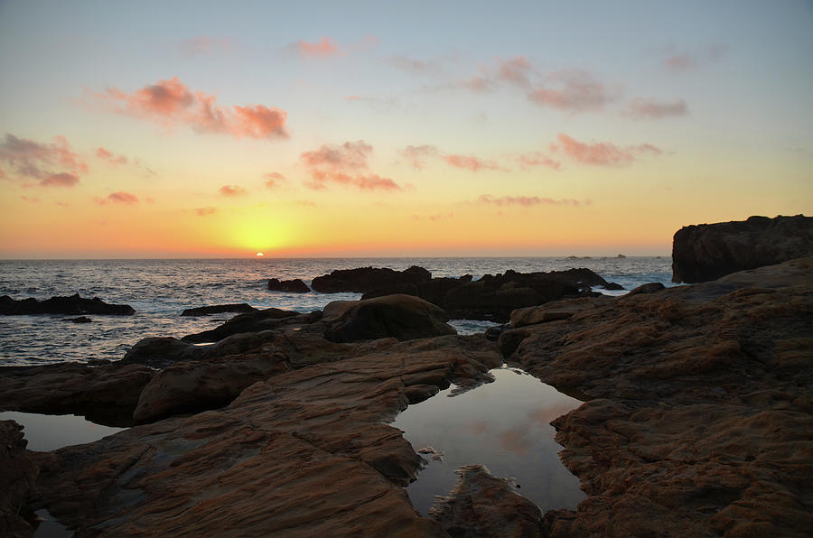 Sunset over the Tide Pools Photograph by Matthew DeGrushe