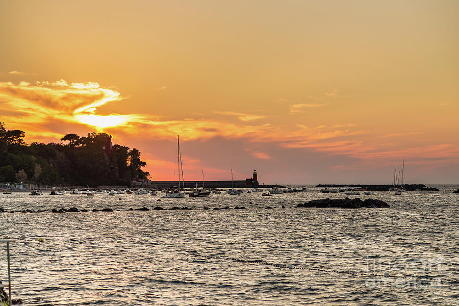 sunset over the Tyrrhenian sea Photograph by Vivida Photo PC