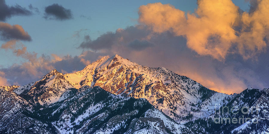 Sunset over the Wasatch Photograph by Spencer Baugh